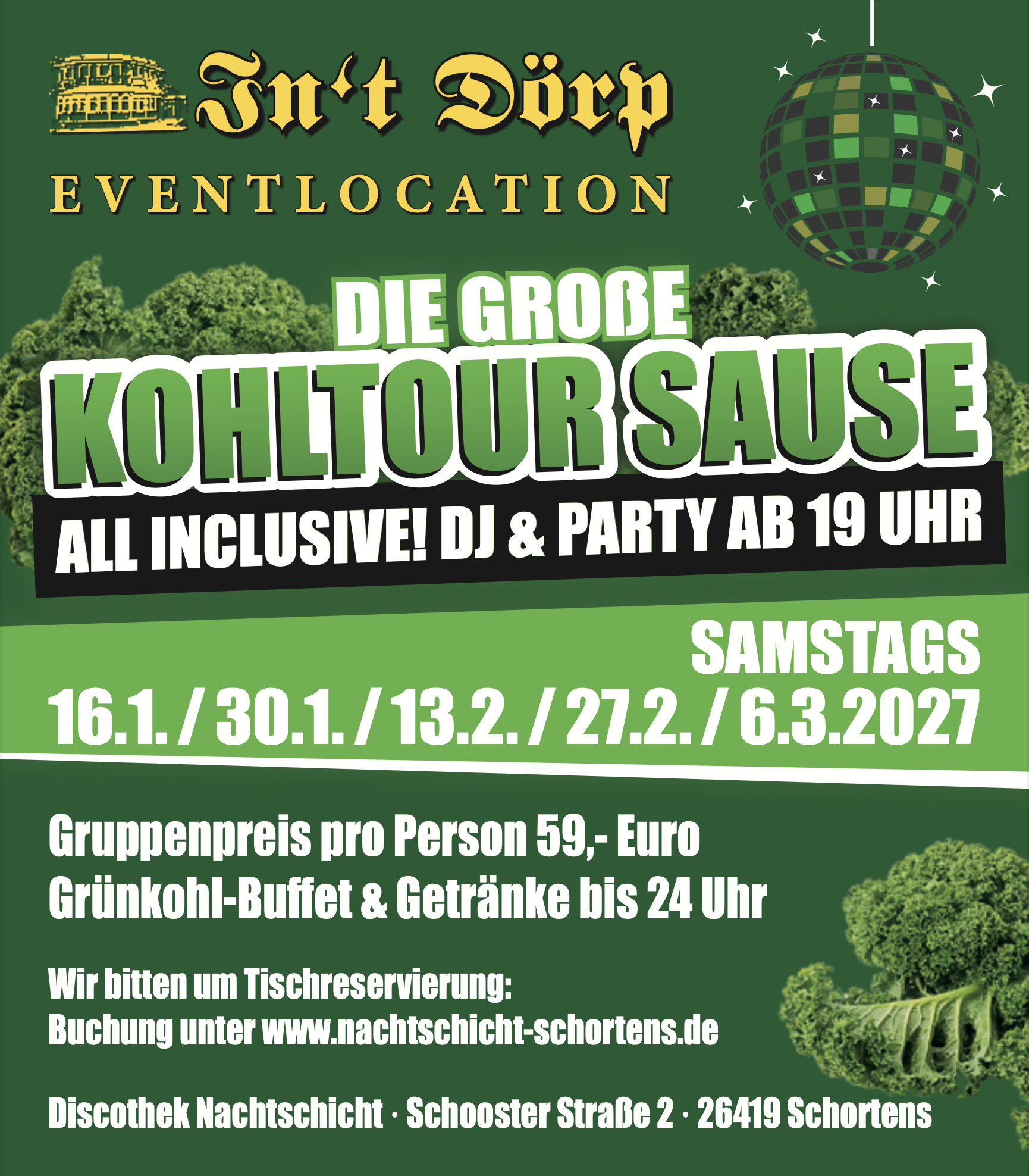 Flyermotiv zur großen Kohltour-Sause 2027